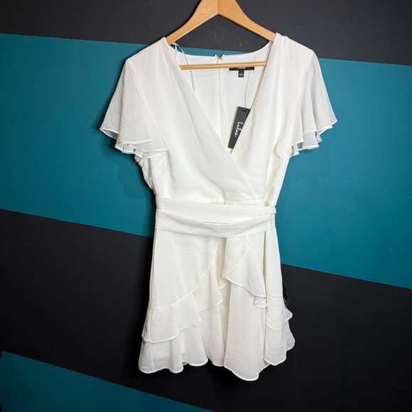 Lulu's Sweet Like You White Ruffled Mini Dress - Picture 6 of 16